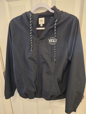Vans Hooded Windbreaker Jacket in Navy